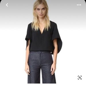 Milly Italian Cady Beetle top. Size small. NWT. Cropped length. Bell sleeve.